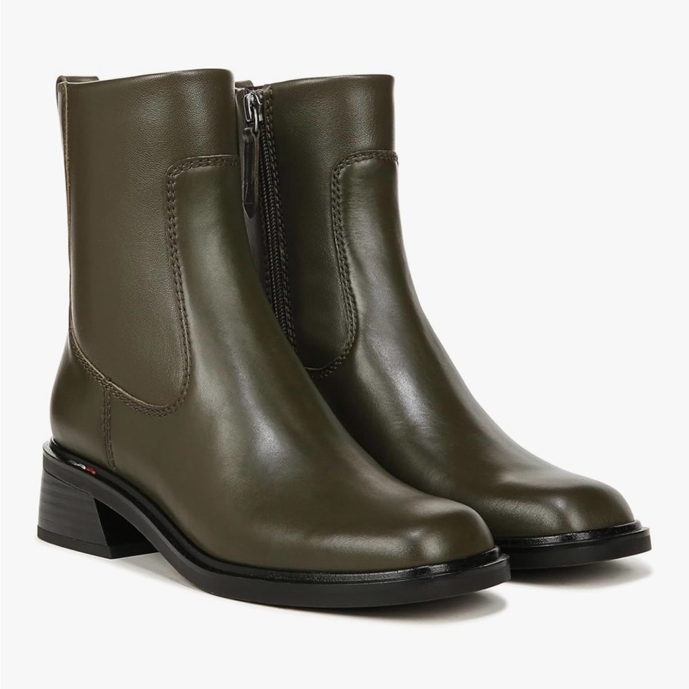 Franco Sarto Womens Gracelyn Low Block Heel Ankle Boot